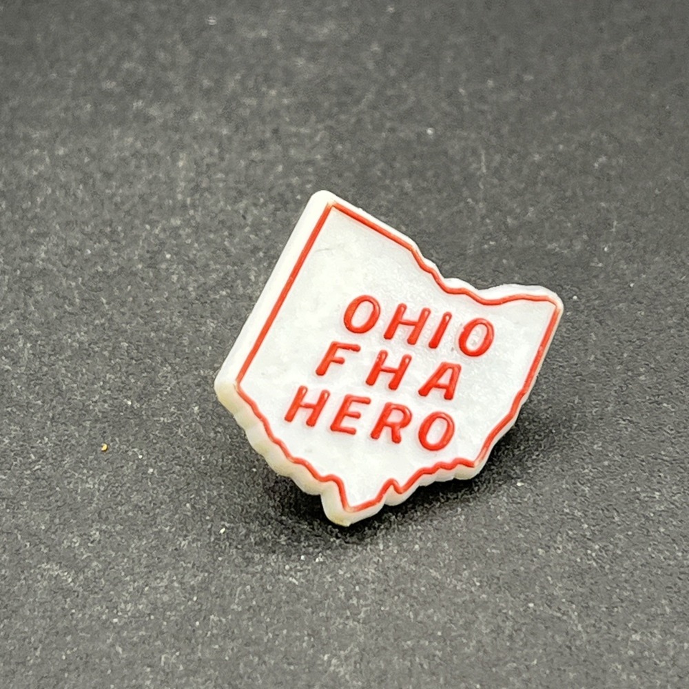 Ohio State Outline FHA Hero Plastic‎ Lapel Hat Pin